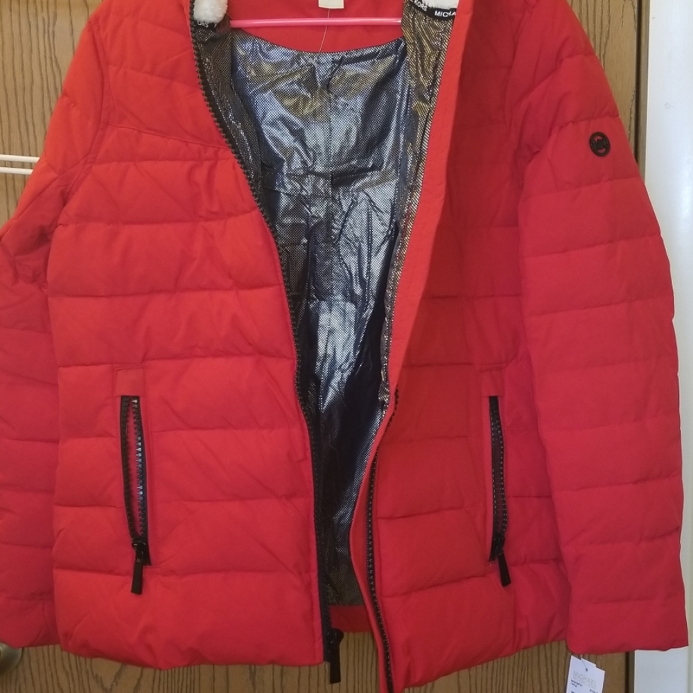 ❤❄ Michael Kors puffer red winter jacket